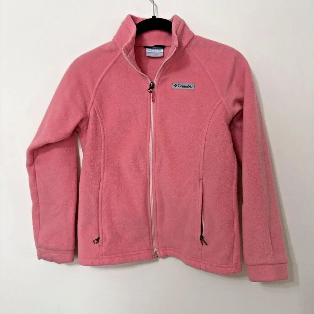 GIRLS Columbia Fleece Jacket - Medium 10/12 in Pink